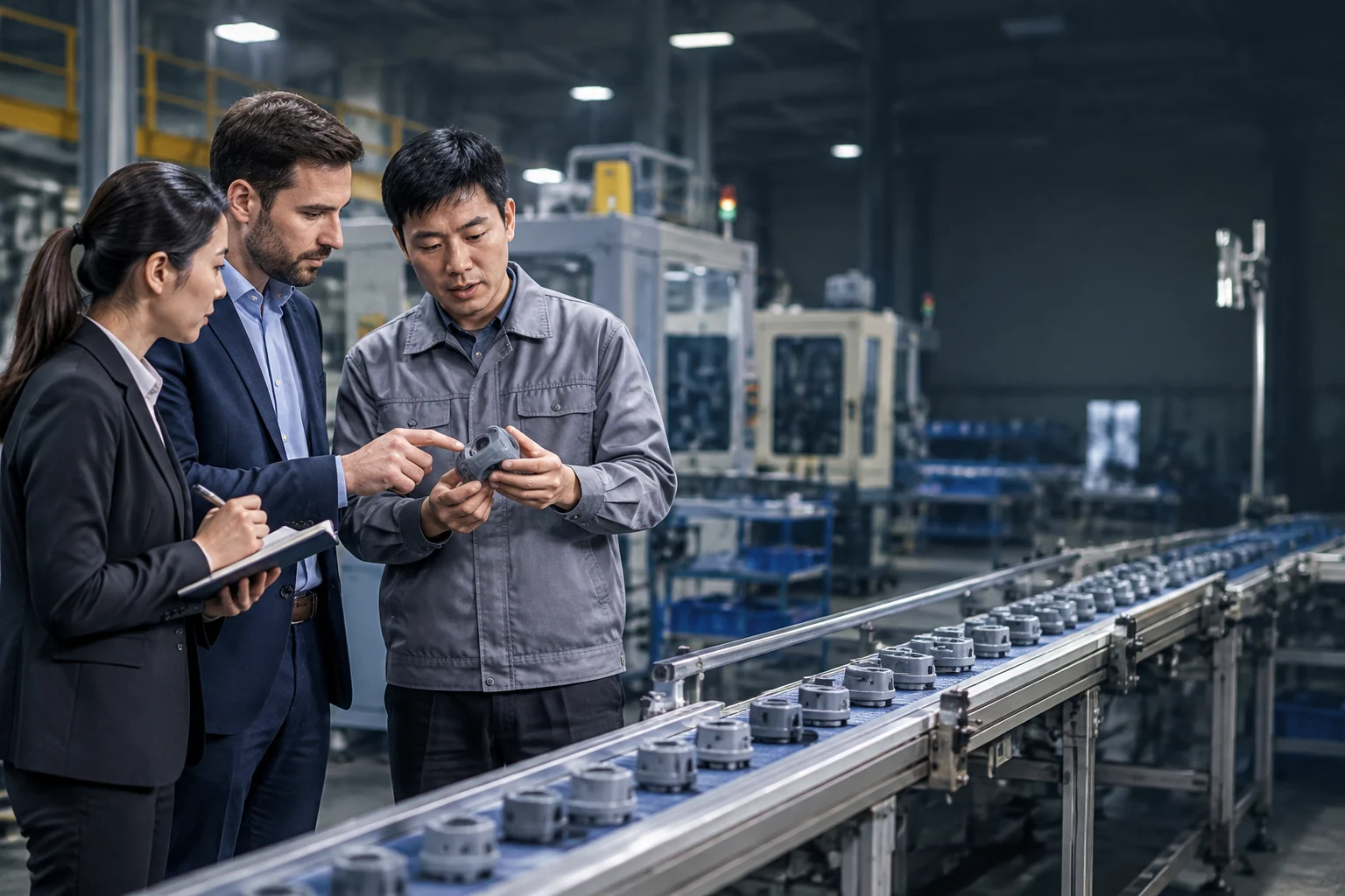 Manufacturing follow-up illustrating production progress coordination